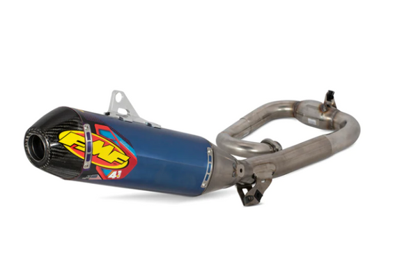 FMF Racing 4.1 RCT Full System Exhaust for Yamaha YZ250F/FX 2019-2024 - Anodized Titanium & Carbon Cap