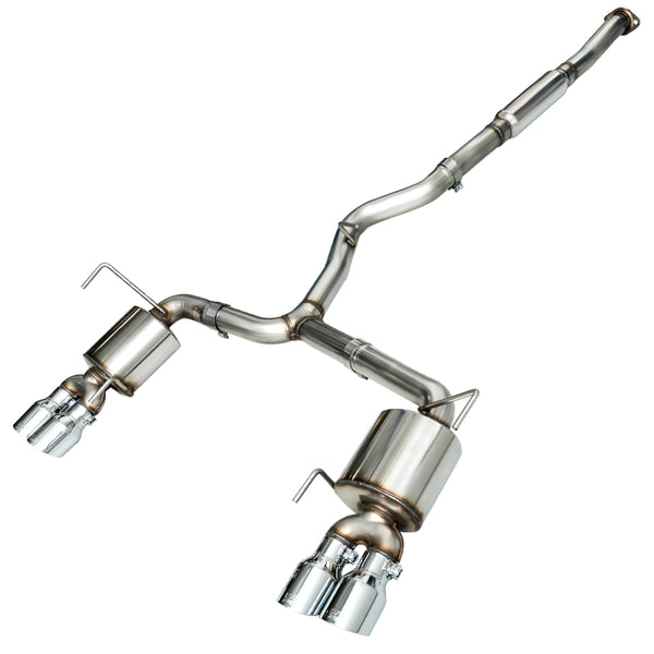 AWE Tuning Touring Edition Catback Exhaust for 2015+ Subaru WRX VA Sedan - 3in, 102mm Chrome Silver Tips
