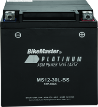 Load image into Gallery viewer, BikeMaster AGM Battery - MS12-30L-BS