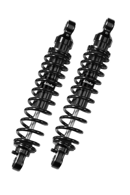Bitubo WME0 Adjustable Twin Shocks - Spring Preload, Rebound, 331mm - Dark Edition
