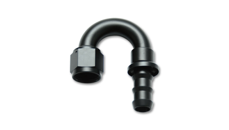 Vibrant -6AN Push-On 180 Deg Hose End Fitting - Aluminum