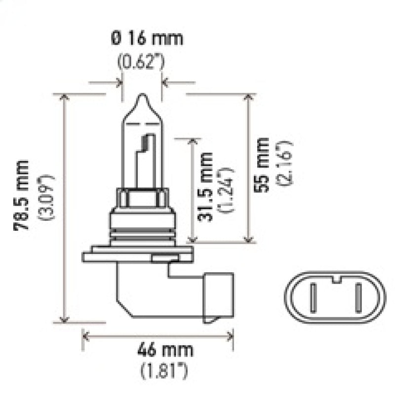 Hella Optilux HB3 9005 12V/65W XY Xenon Yellow Bulb