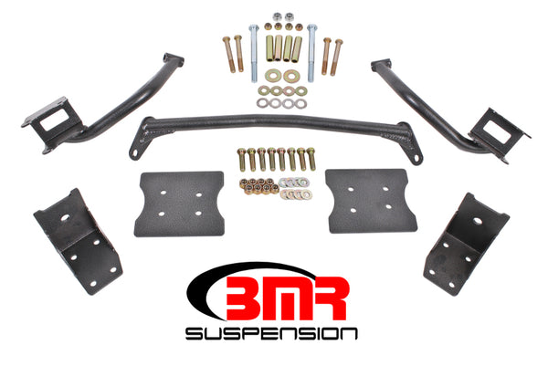 BMR 79-04 Fox Mustang Torque Box Reinforcement Plate Kit - Black Hammertone