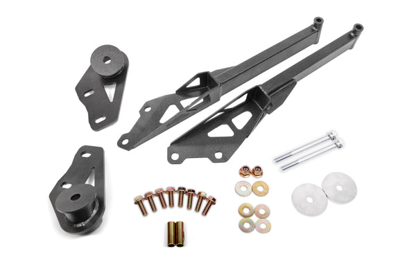 BMR IRS Subframe Support Brace for 2015-2018 Ford Mustang S550 - Black Hammertone