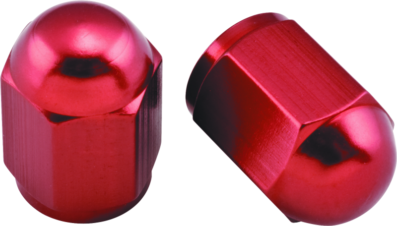 BikeMaster Valve Caps Aluminum (6 Pair) - Red