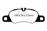 EBC 12-16 Porsche Boxster 2.7L (Cast Iron Rotors Only) Bluestuff Front Brake Pads