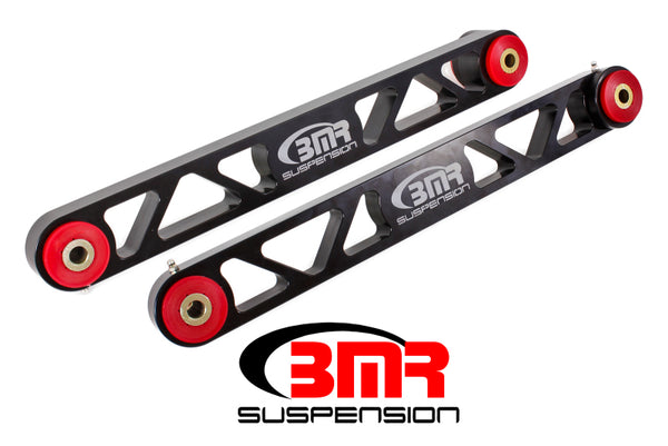 BMR S197 Mustang 2005-2014 Billet Aluminum Lower Control Arms - Polyurethane, Black Anodized