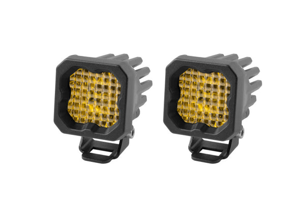 Diode Dynamics Stage Series C1 LED Pod - Yellow Wide Standard ABL (Pair)
