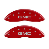 MGP 2 Caliper Covers Engraved Front GMC Red Finish Silver Characters 2008 GMC Canyon