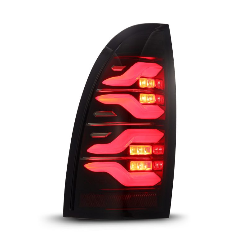 AlphaRex 05-15 Toyota Tacoma LUXX LED Taillights Blk/Red w/Activ Light/Seq Signal