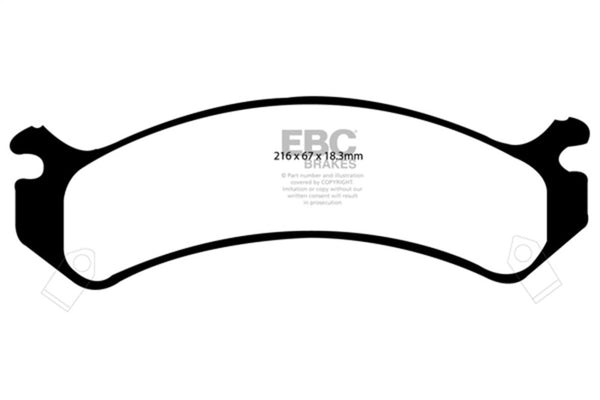EBC Extra Duty Front Brake Pads for 2002 Chevrolet Avalanche 8.1 (2500)