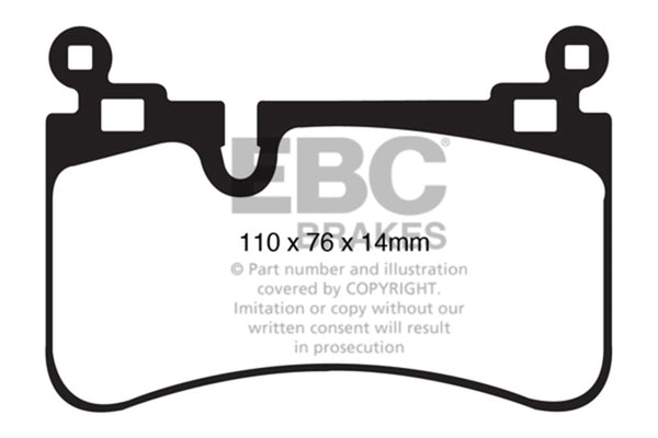 EBC Redstuff Rear Brake Pads for 2008-2013 Mercedes-Benz C63 AMG (W204)