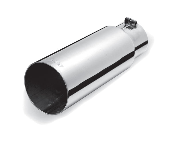 Gibson Stainless Steel Round Exhaust Tip - 3.5in OD/3in Inlet/12in Length