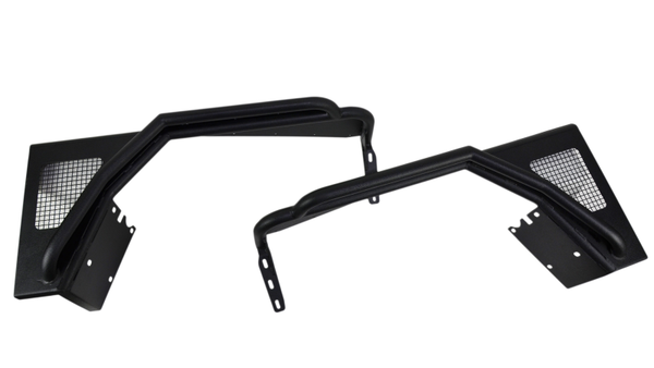 Fishbone Offroad Front Steel Tube Fenders with 3-In Flare for 97-06 Jeep Wrangler TJ - Black Textured Powdercoat