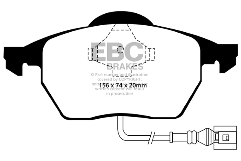 EBC 99-06 Audi TT 1.8 Turbo Yellowstuff Front Brake Pads