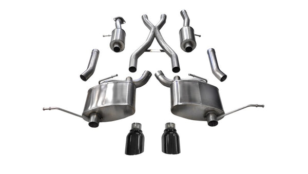 CORSA 2011-2021 Jeep Grand Cherokee 2.5in Dual Rear Exit Cat-Back Exhaust - Black