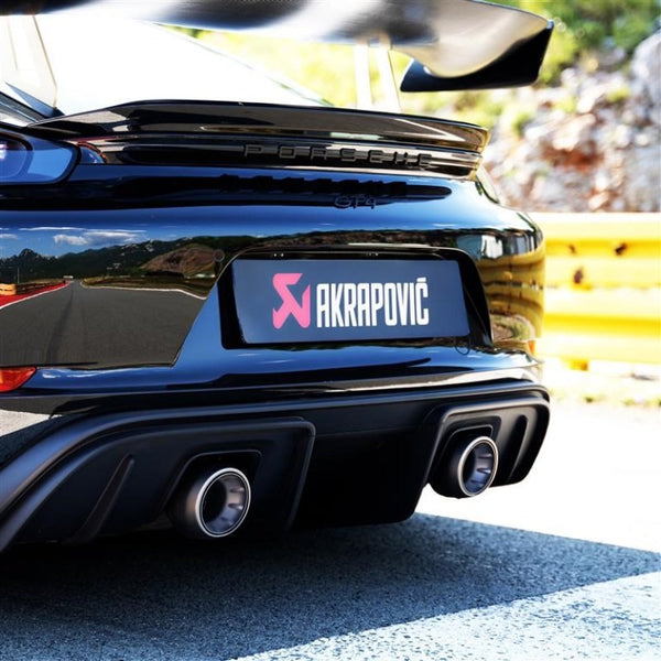 Akrapovic Titanium Tail Pipe Set for Porsche 718 Cayman GT4 (2020+)