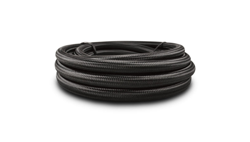 Vibrant -12 AN Black Nylon Braided Flex Hose (2 foot roll)