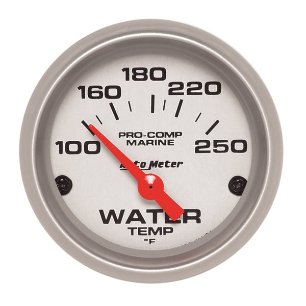 AutoMeter 2-1/16in Electric Marine Water Temp Gauge 100-200F - Silver
