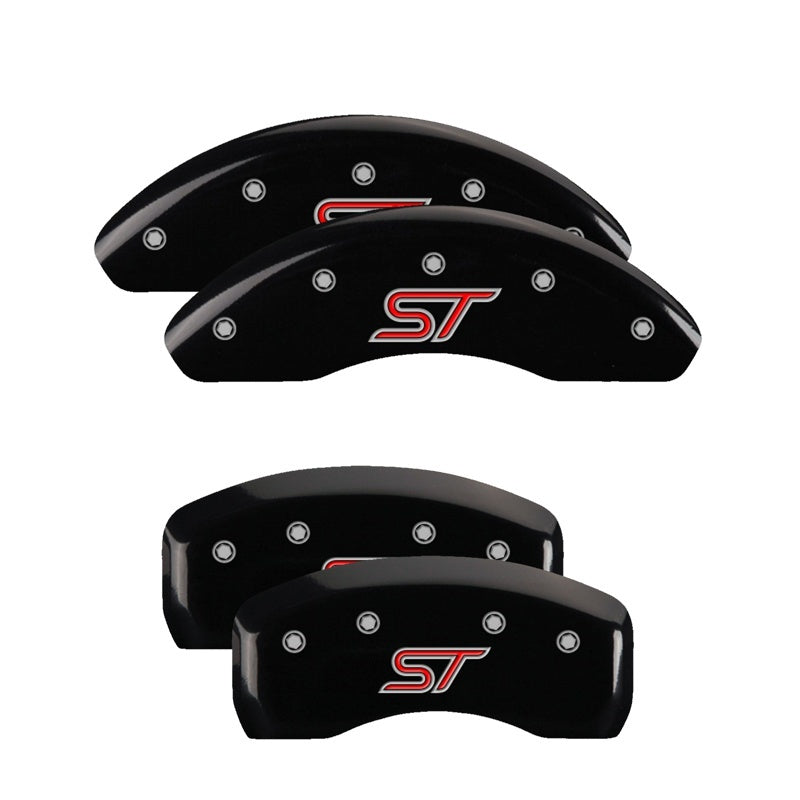 MGP 4 Caliper Covers Engraved Front & Rear ST Black finish silver ch