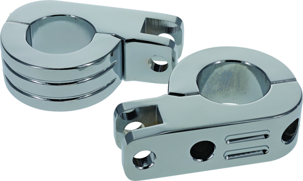 Bikers Choice Chrome Billet Highway Peg Mounts  1.25in Engine Guard