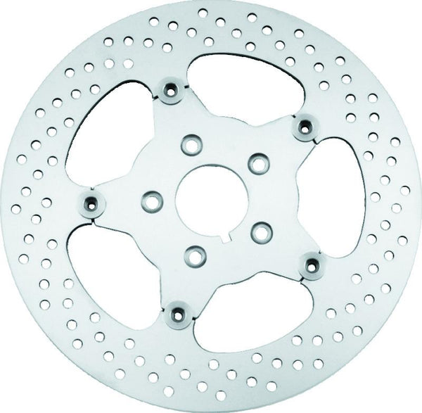 Bikers Choice 00-17 Big Twin 11.5 Inch Polished Front Stainless Mirror Fltg Rotor Repl H-D 44156-00