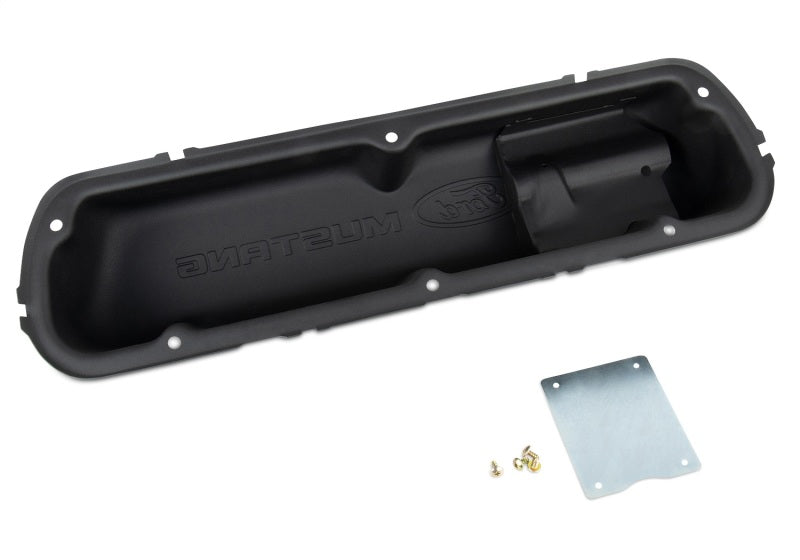 Ford Mustang Logo Black Crinkle Valve Cover