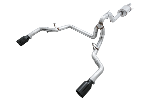 AWE Tuning 0FG Dual Exit Cat-Back Exhaust w/ 5in Black Tips for Ford F-150 2015+
