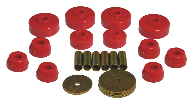 Prothane 79-88 Toyota Truck 4wd Body Mount Kit - Red