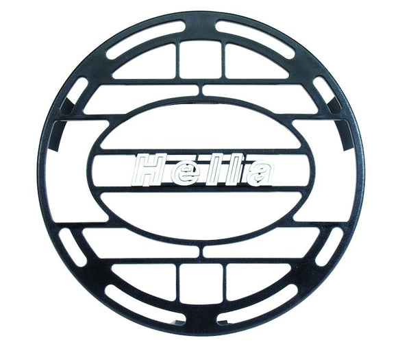 Hella Stone Shield Round Plastic Black Hella Logo Light Cover  (MOQ 10)