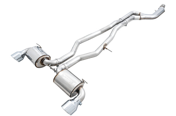 AWE Touring Edition Non-Resonated Catback Exhaust for 2020 Toyota Supra A90 - 5in Chrome Tips