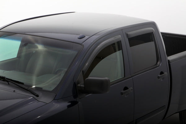 AVS Ventvisor Window Deflectors Smoke 4pc for 20042015 Nissan Titan Crew Cab