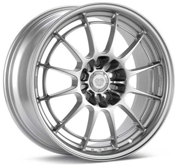 Enkei NT03+M 18x8.5 5x114.3 38mm Offset 72.6mm Bore Silver Wheel G35/350z