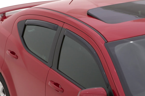 AVS In-Channel Window Deflectors 4pc Smoke for 2008-2014 Dodge Avenger