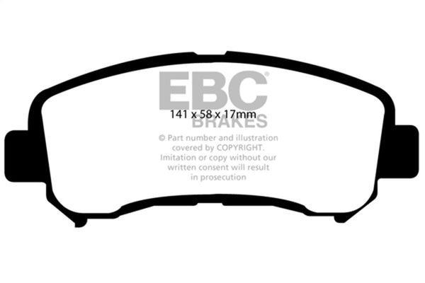 EBC Yellowstuff Front Brake Pads for 14+ Nissan Juke 1.6 Turbo Nismo RS