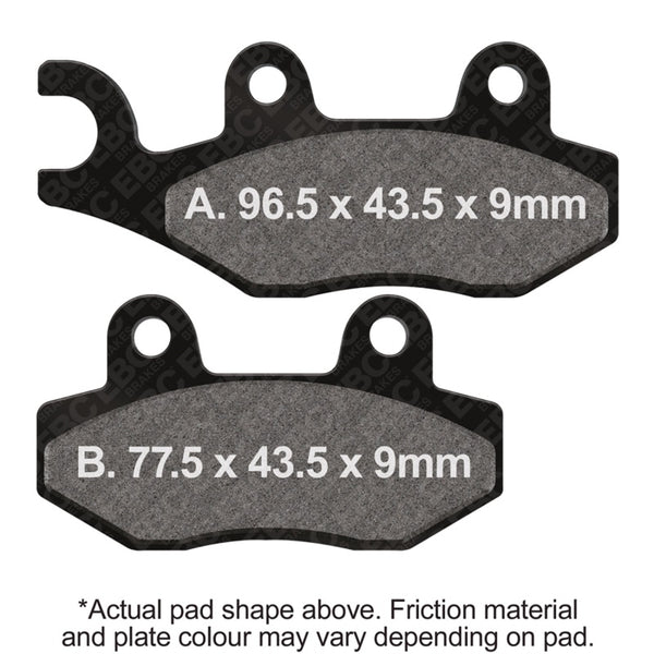 EBC 96-97 Honda CMX 250 C Rebel Front Left FA-SFA-X Brake Pads