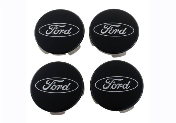 Ford Racing Wheel Center Cap Kit for EcoSport & Edge - Black and Chrome
