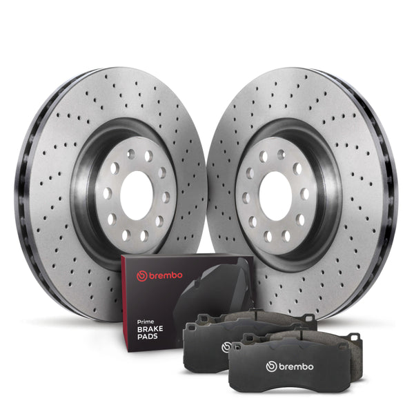 Brembo OE Rear Disc Brake Kit for Audi A3 Quattro (15-20), Q3 (19-23), S3 (15-20), TTS Quattro (16-23), Arteon (19-23)