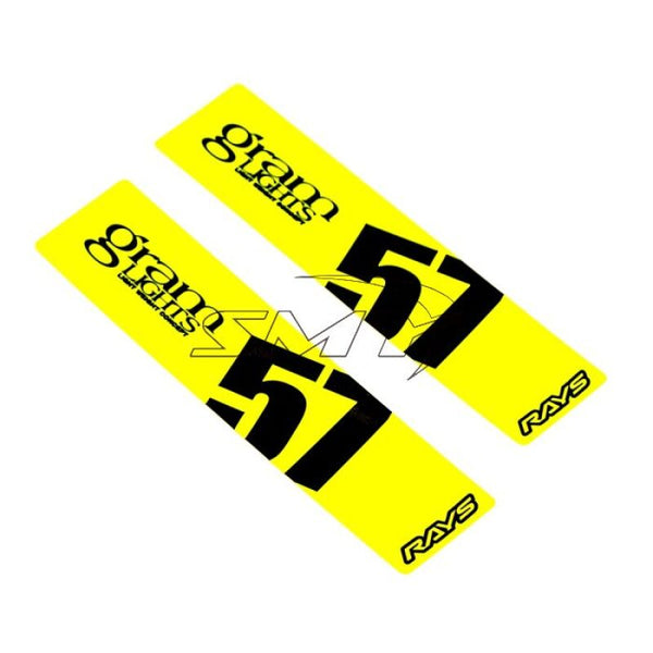 Gram Lights 57DR/57CR Spoke Stickers - Luminous Yellow (2 Pack)