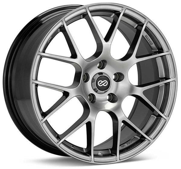 Enkei Raijin 18x8 35mm Offset 5x100 Bolt Pattern Hyper Silver Wheel