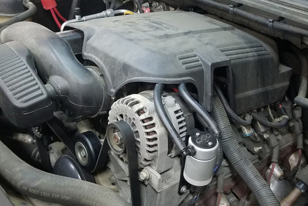 J&L Oil Separator for 1997-2013 Chevy/GM Truck/SUV 4.8L/5.3L/6.0L/6.2L - Clear Anodized