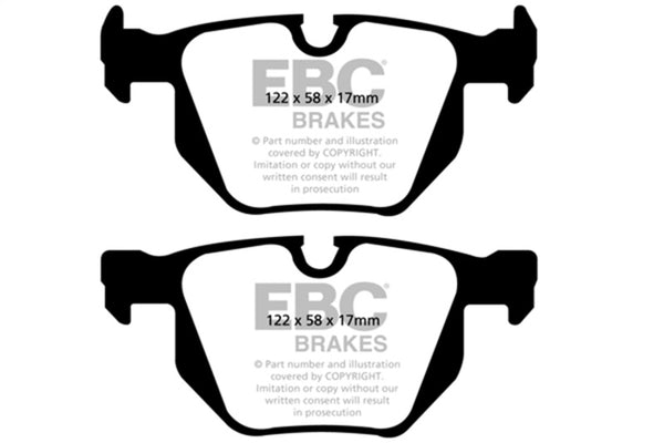 EBC Yellowstuff Rear Brake Pads for 2013+ BMW X1 3.0 Turbo (35i)