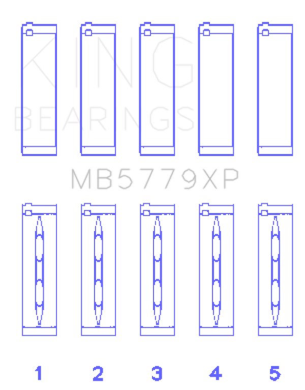 King Engine Bearings Audi CDAA/ CDHA/ CHHA/ CHHB/ CJXA/ CJXB Main Bearing Set