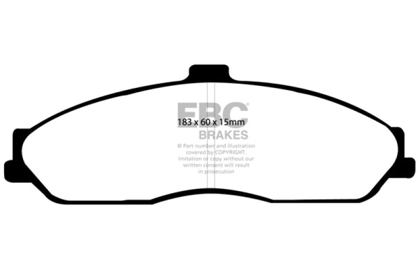 EBC Yellowstuff Front Brake Pads - 03-04 Cadillac XLR 4.6