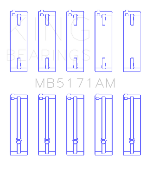King Engine Bearings Mazda FS-DE L4/FP L4/FS L4  DOHC 16 Valve Main Bearing Set - Size STD