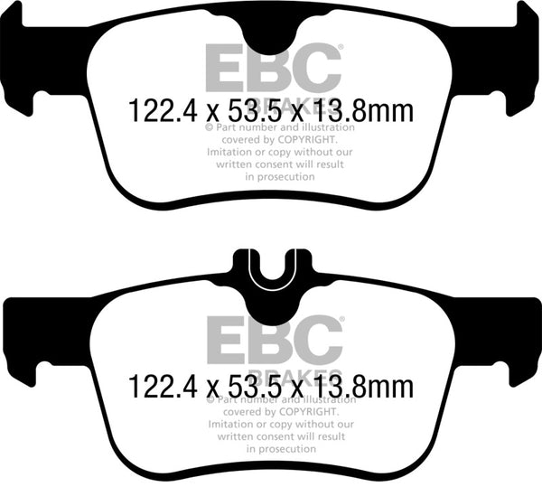 EBC Redstuff Rear Brake Pads for 2017-2021 Honda Civic Hatchback