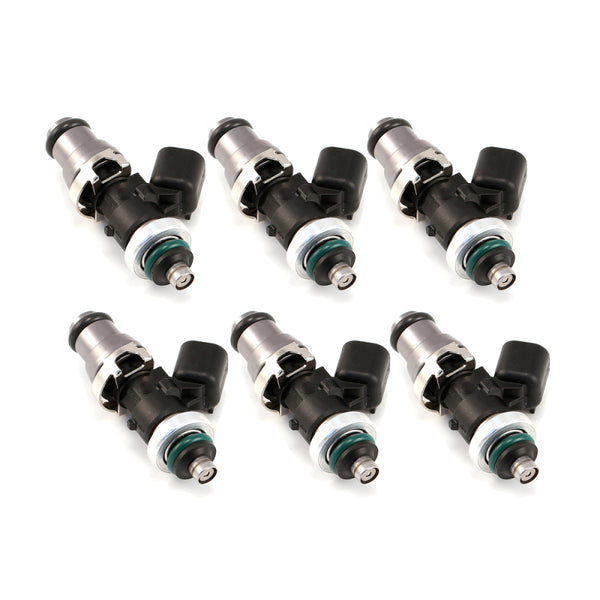 Injector Dynamics 1050-XDS Fuel Injectors 14mm Adaptor Top GTR Lower Spacer - Set of 6