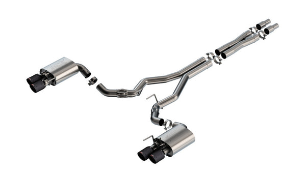 Borla 2024 Ford Mustang GT 5.0L V8 Active Exhaust ATAK Cat-Back System - Carbon Fiber Tips