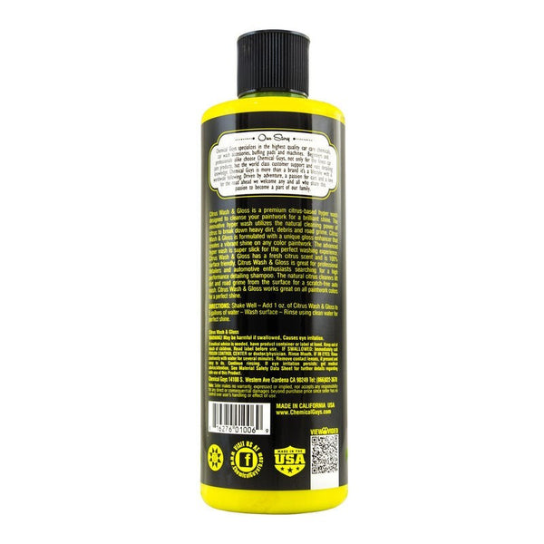 Chemical Guys 16oz Citrus Wash & Gloss Concentrated Car Wash