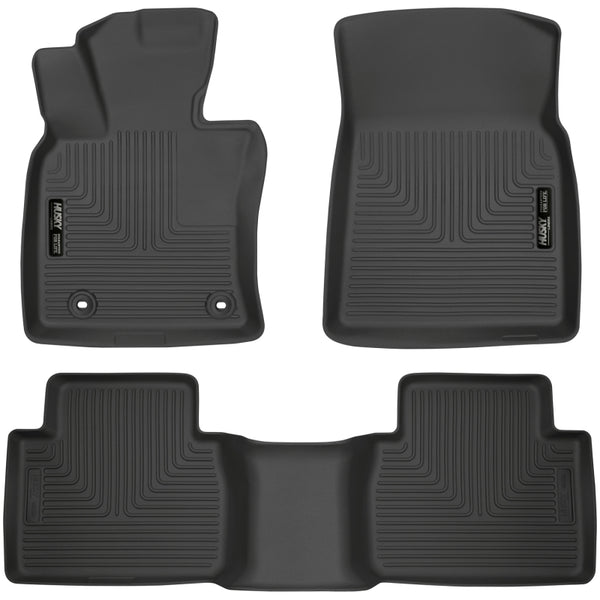 Husky Liners Weatherbeater Floor Liners for 2018 Toyota Camry - Black Front & 2nd Seat